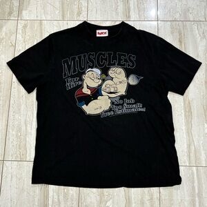 Vintage Black Popeye Graphic T-Shirt